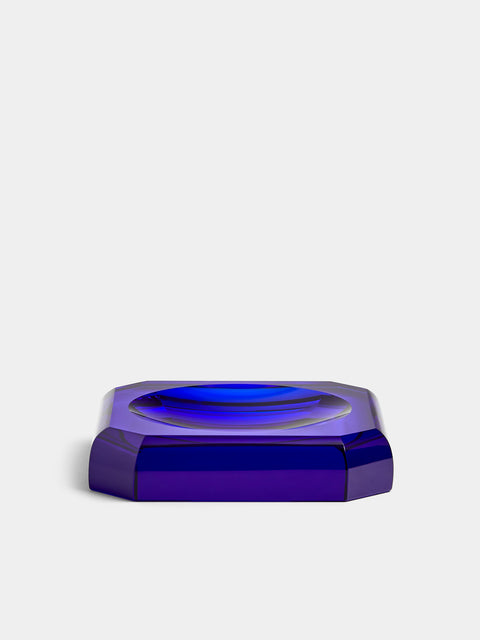 Decor Walther - Cut Crystal Soap Dish - Blue - ABASK - 