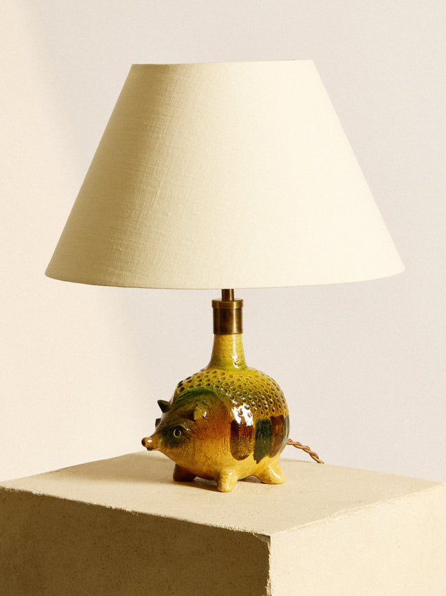 Antique and Vintage - 1970s Hedgehog Ceramic Table Lamp - Multiple - ABASK