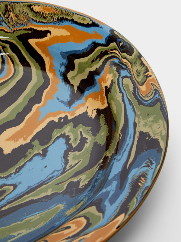 Atelier Saint-André Perrin - Marbled Ceramic Large Serving Platter -  - ABASK