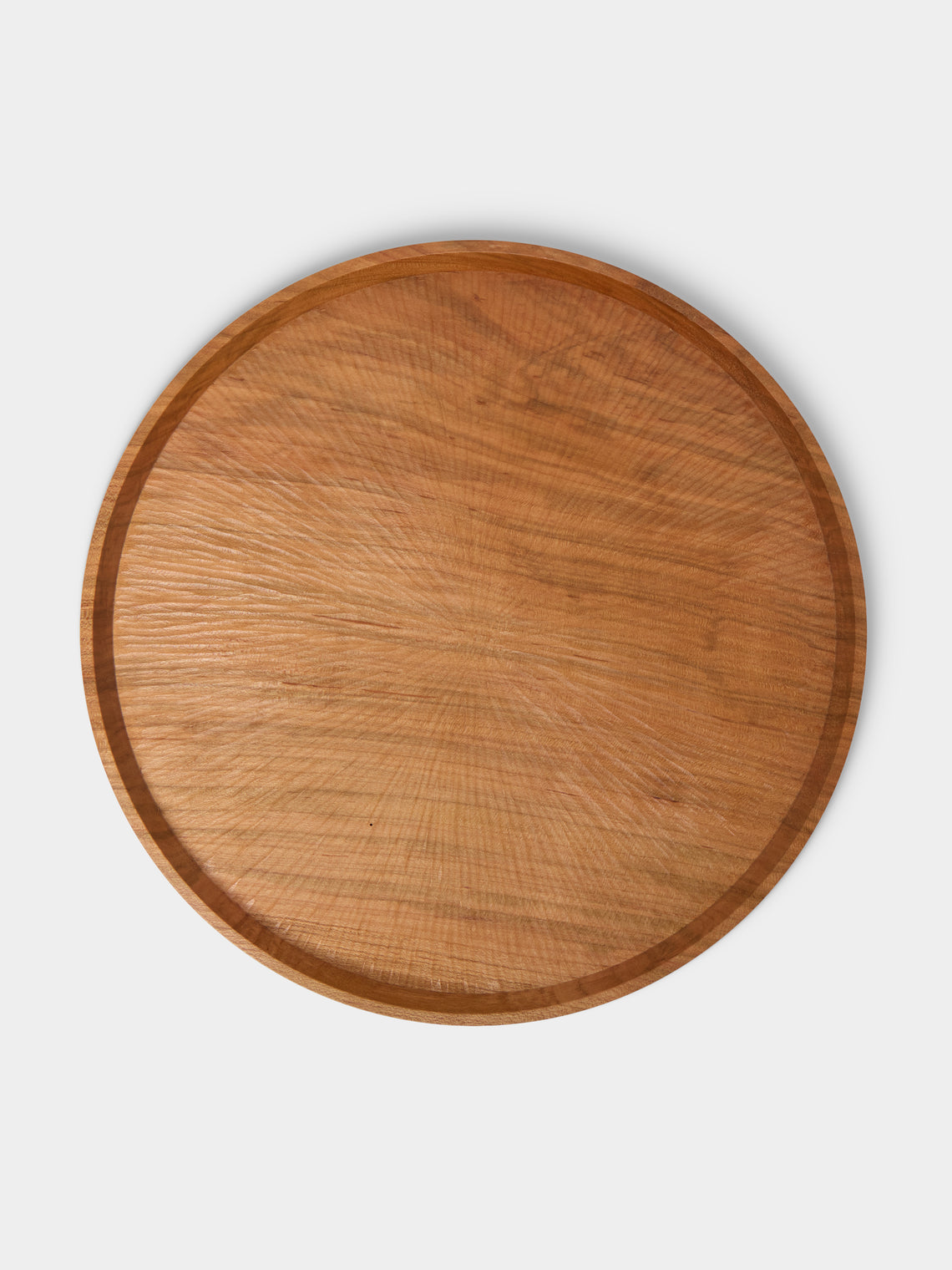 Thursday Furniture - Hand-Turned Cherry Carved Platter - Brown - ABASK