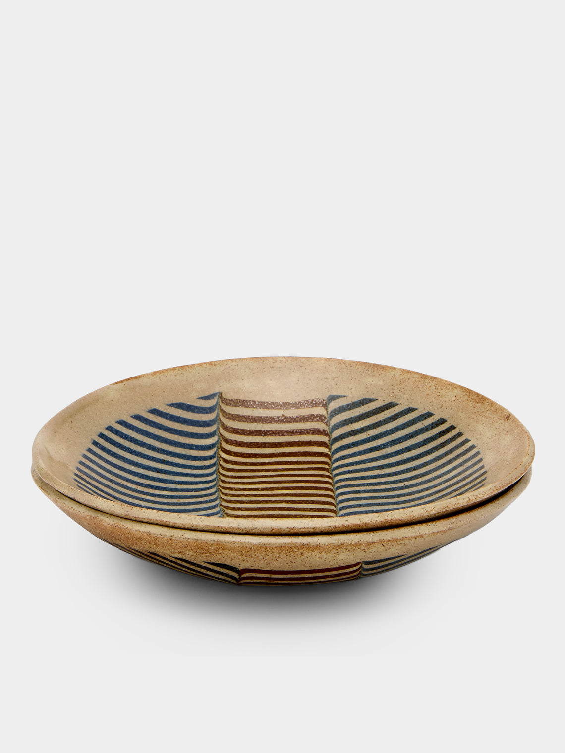 Makidani-gama - Nerikomi Ceramic Serving Plates – 12in/30cm (Set of 2) - Multiple - ABASK