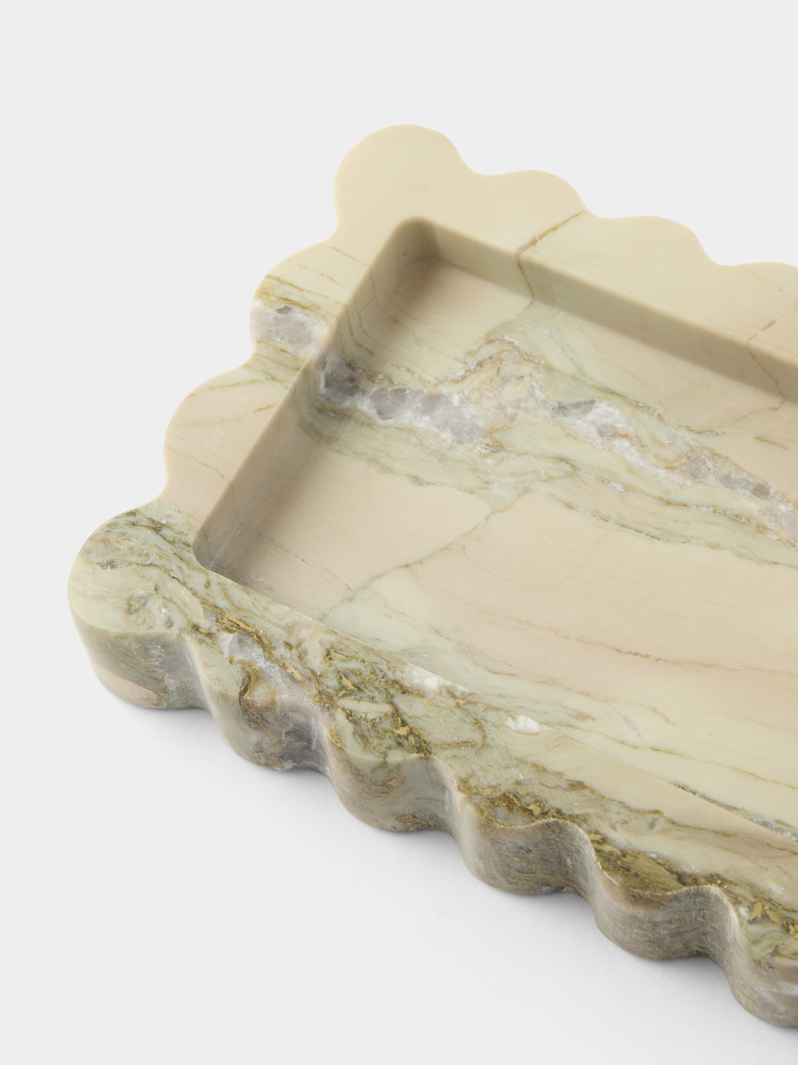 Anastasio Home - 512 Marble Tray (12in/30.5cm) - White - ABASK