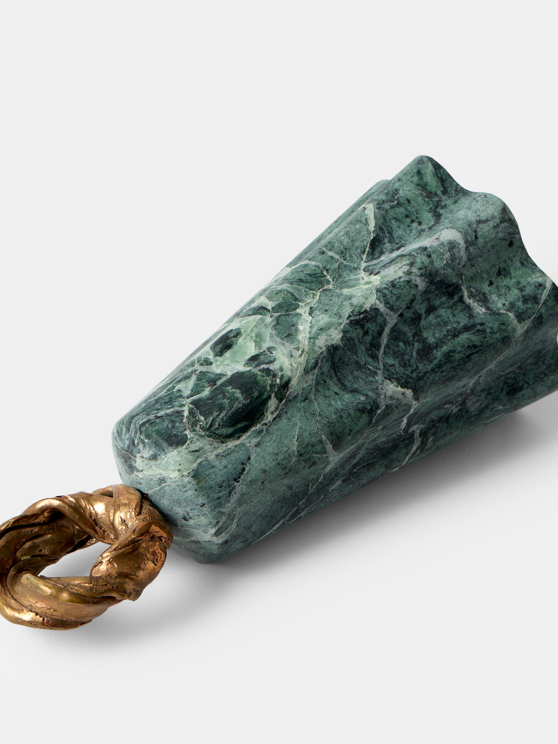 Droulers - Ghost Hand-Cast Bronze and Marble Doorstop - Green - ABASK