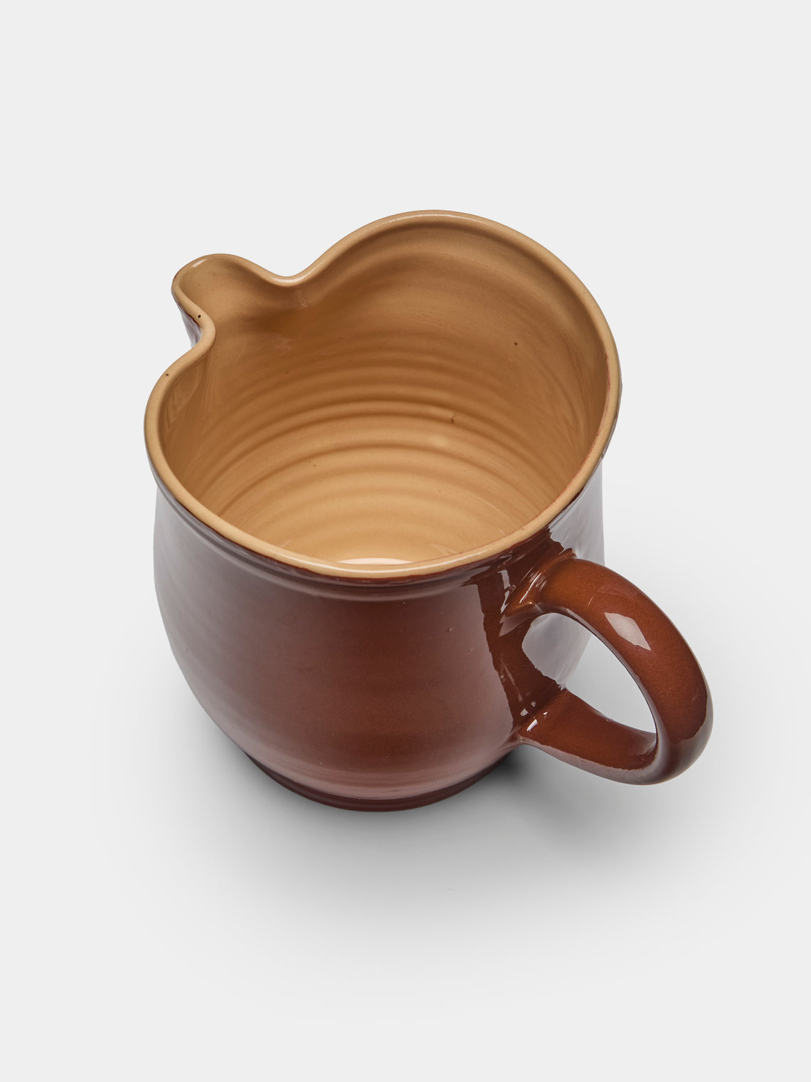 Poterie d’Évires - Flowers Hand-Painted Ceramic Jug (70.5oz/2L) - Light brown - ABASK