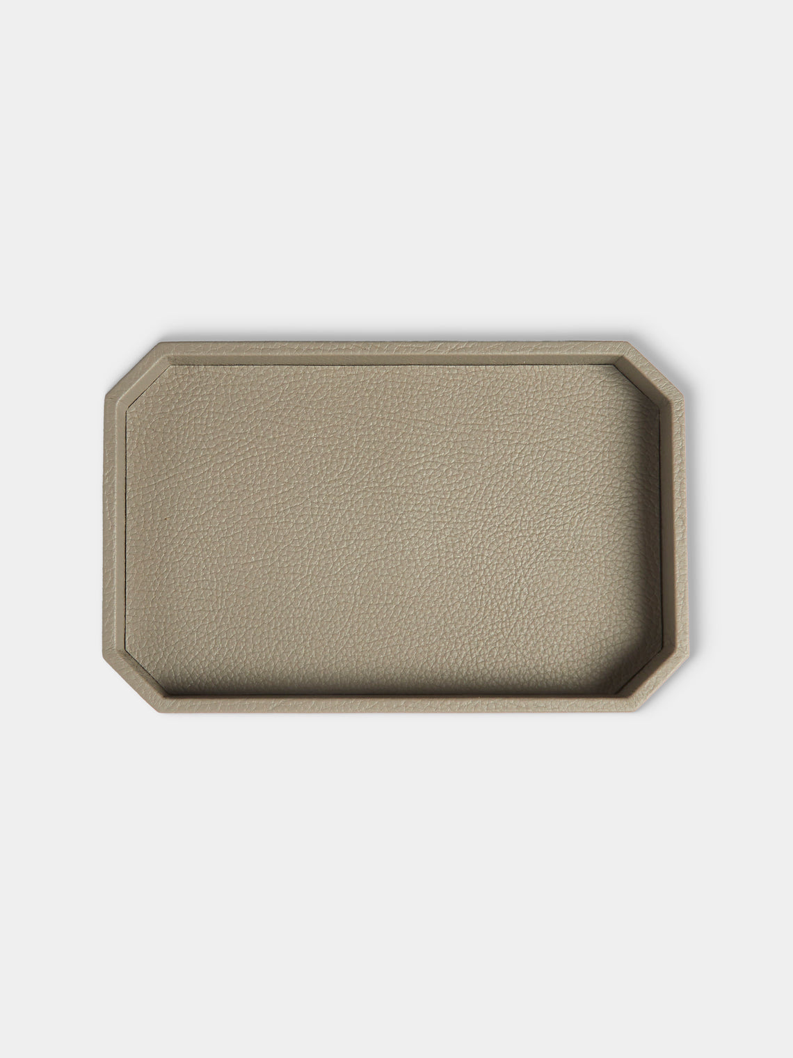 Cassigoli - Del Monte Leather Hexagonal Vide Poche (11in/28cm) - Gray - ABASK - 