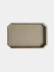 Cassigoli - Del Monte Leather Hexagonal Vide Poche (11in/28cm) - Gray - ABASK - 