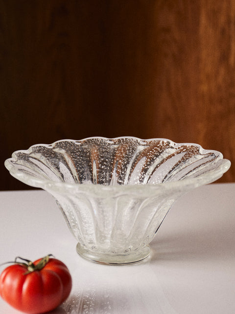 Antique and Vintage - 1980s Murano Glass Bowl - Clear - ABASK