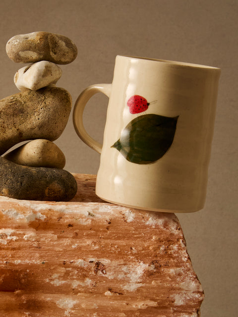 Liz Rowland - Ladybird Hand-Painted Ceramic Mug - Multiple - ABASK