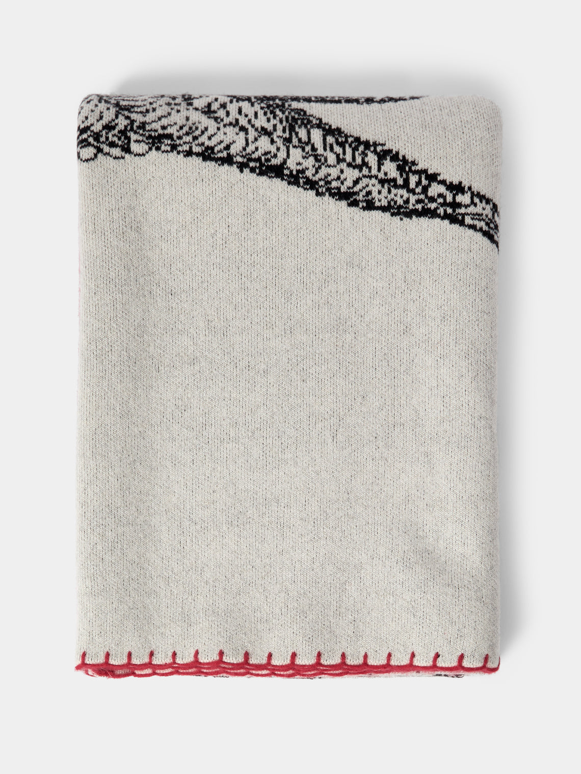 Saved NY - Clover Cashmere Throw (79in/2m) - White - ABASK