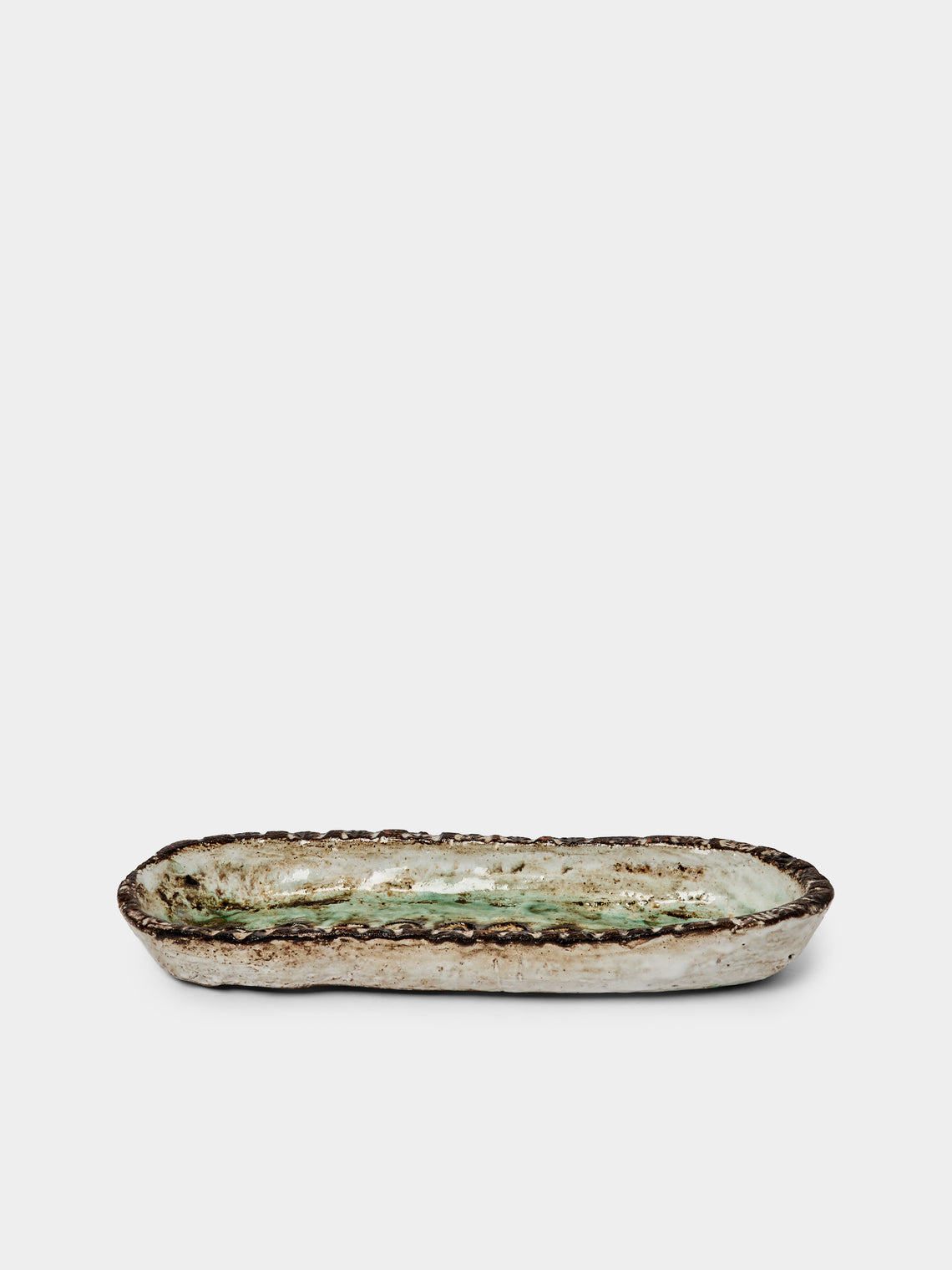 Antique and Vintage - 1950s Albert Thiry Ceramic Bowl - White - ABASK - 