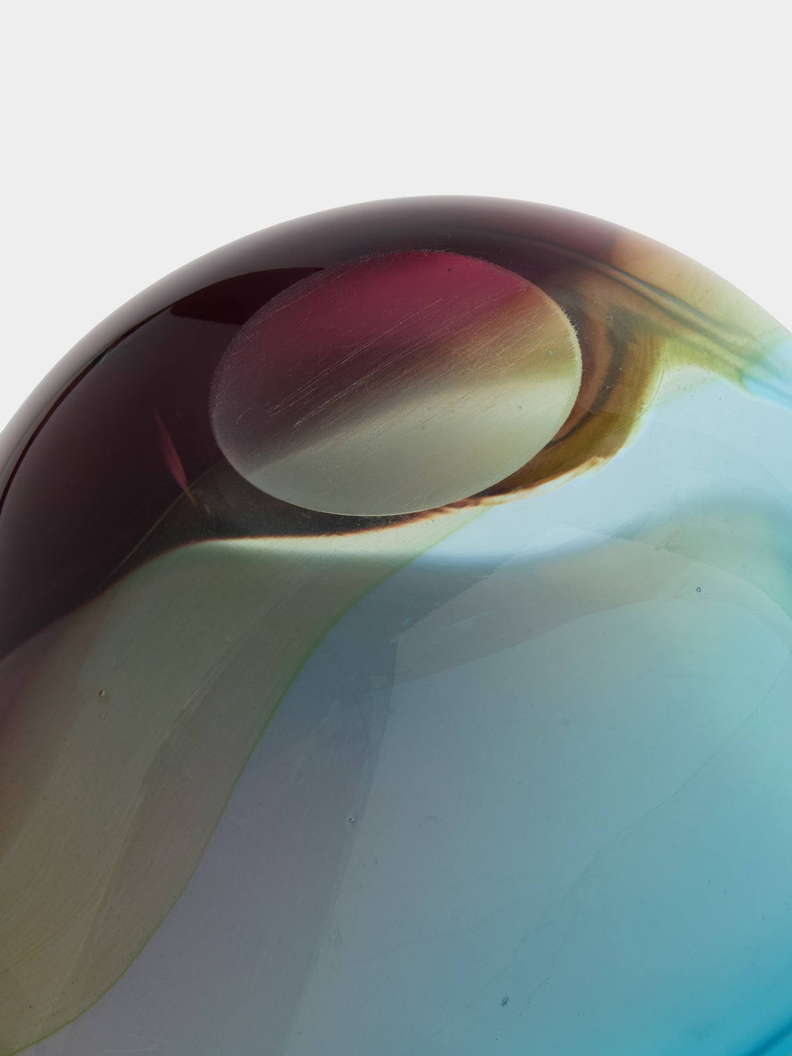 Antique and Vintage - 1960s Archimede Seguso Glass Bowl - Blue - ABASK