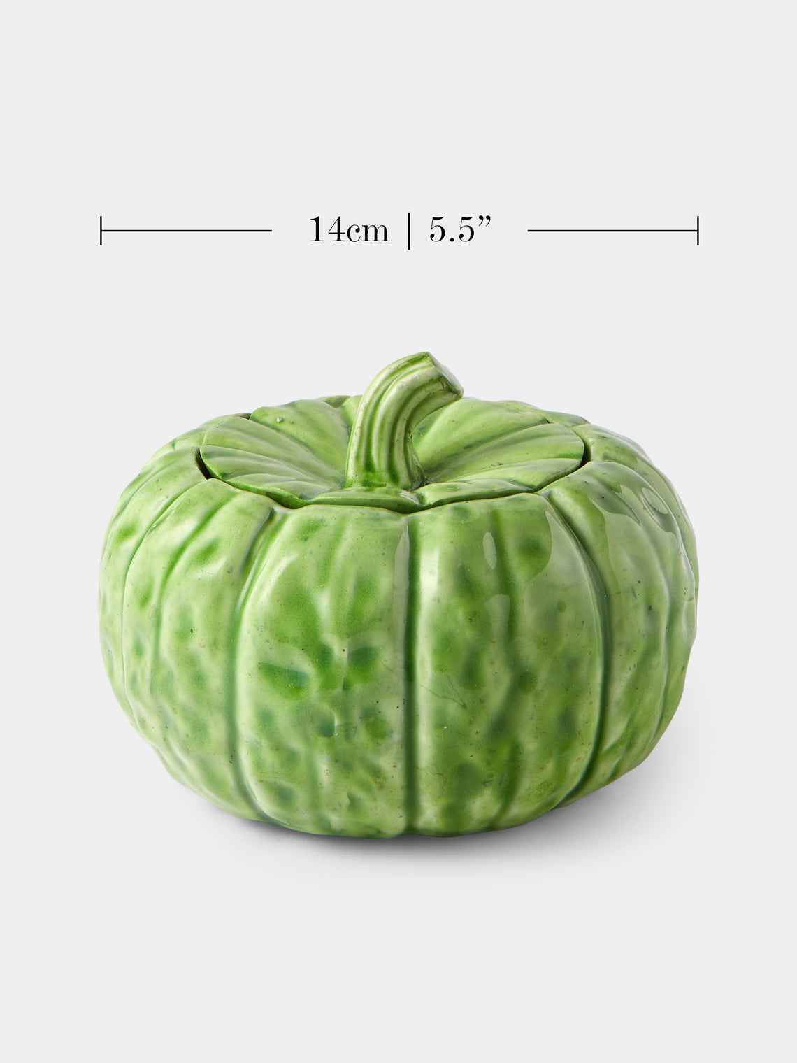 Antique and Vintage - 1940s Ginori 1735 Majolica Ceramic Squash Serving Tureen - Green - ABASK