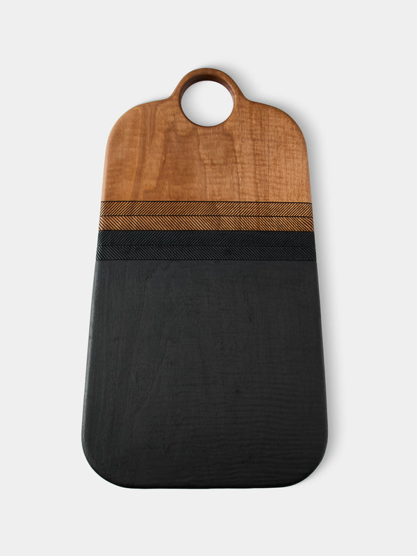 Lucas Castex - Hand-Carved Oak Serving Board - Black - ABASK - 