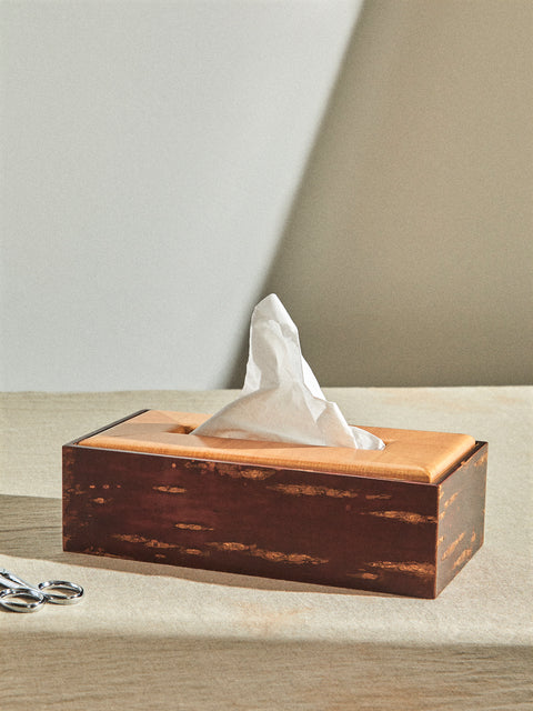 Denshiro - Cherry Bark Tissue Box - Brown - ABASK