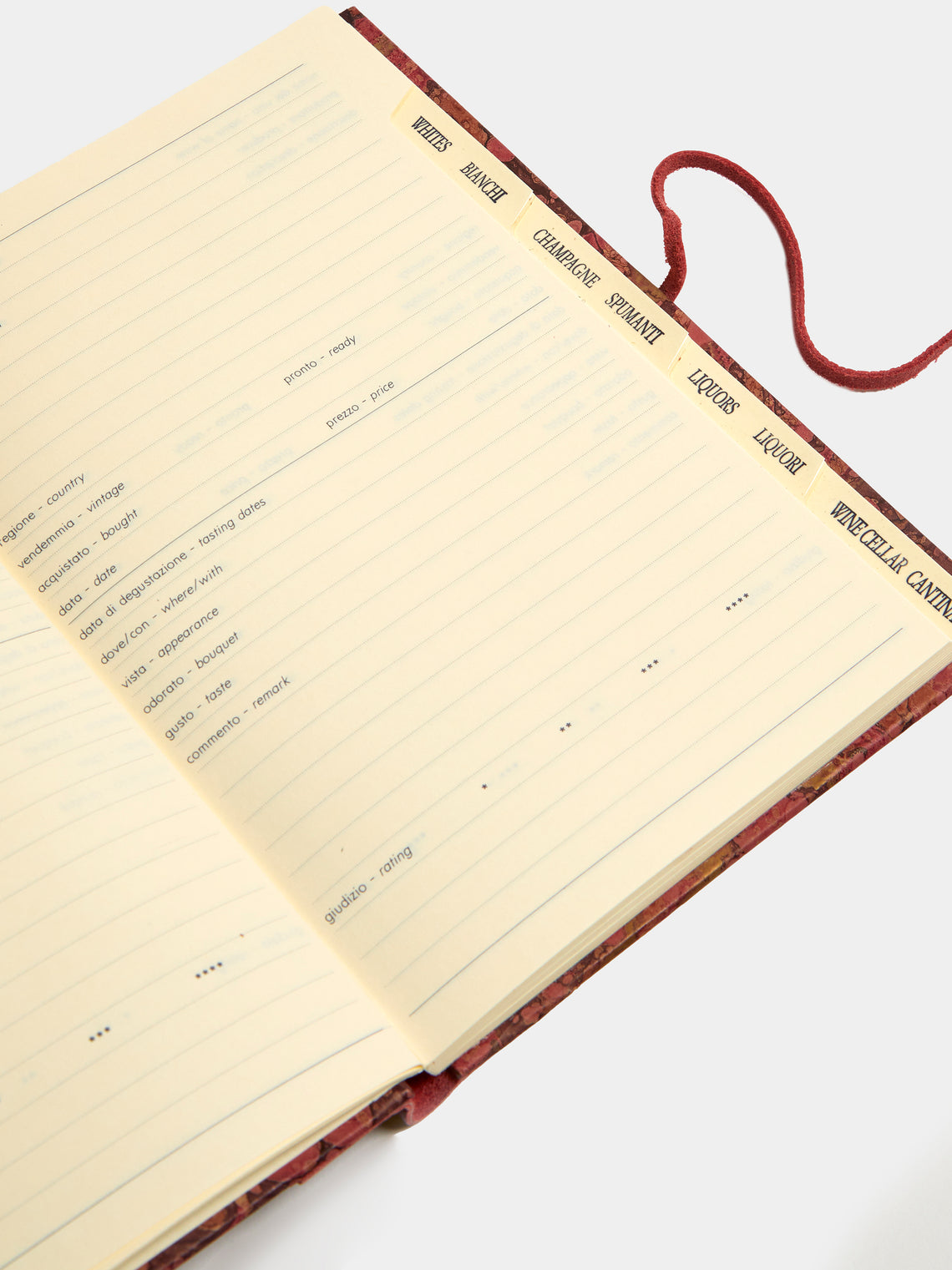 Giannini Firenze - Hand-Marbled Leather-Bound Wine, Gardening & Recipe Journals (Set of 3) - Multiple - ABASK