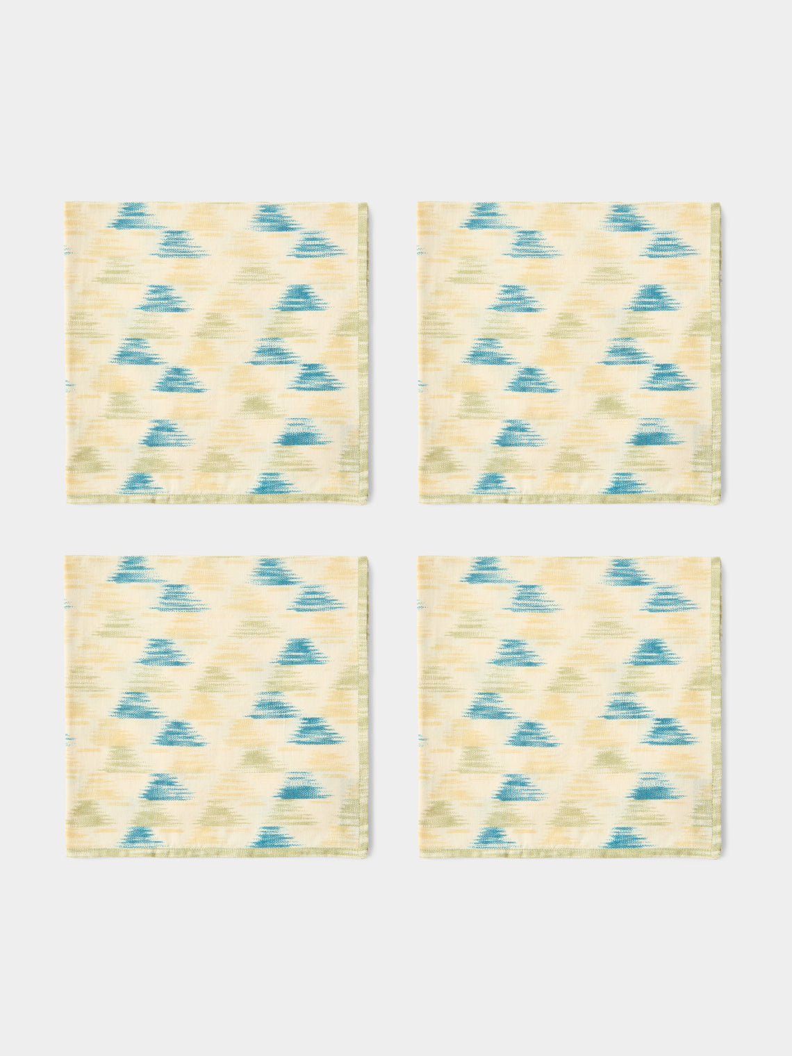 D'Ascoli - | Set of 4 | Caravan Printed Cotton Napkins - Cream - ABASK - 
