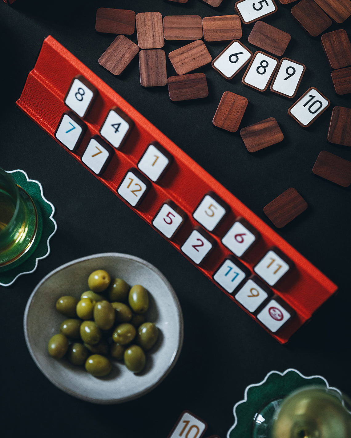 Giobagnara - Leather Rummikub Set - Red - ABASK