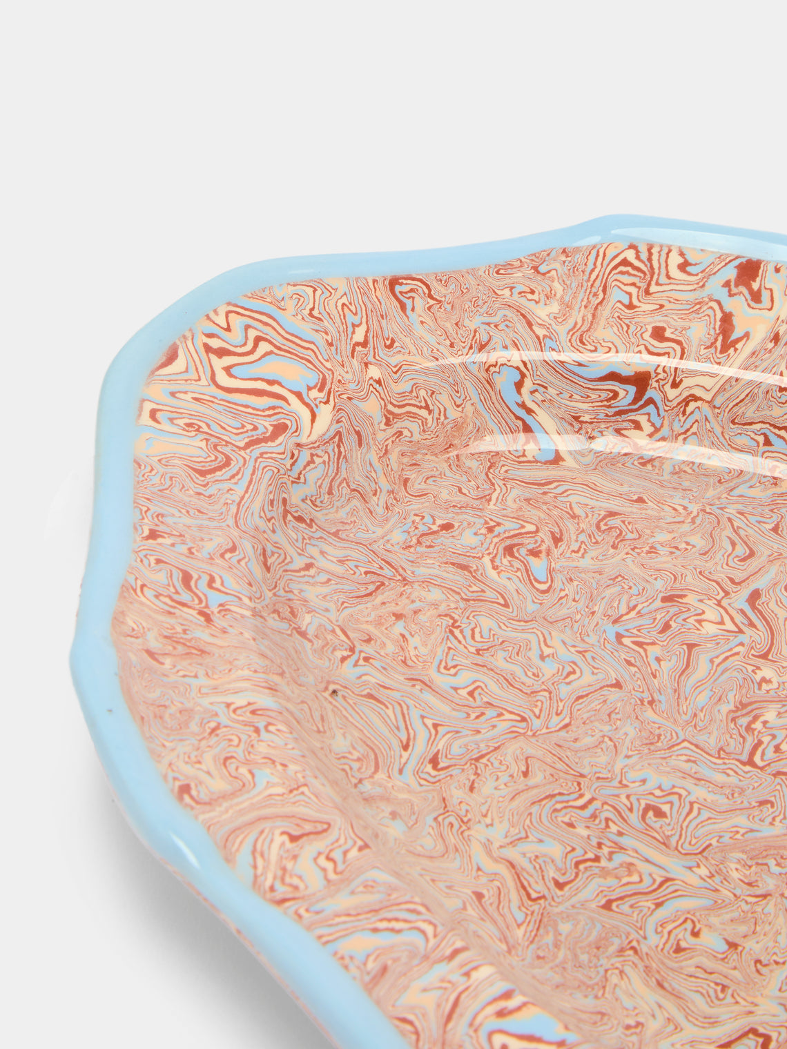 Antique and Vintage - 1950s Aptware Scalloped-Edge Platter -  - ABASK