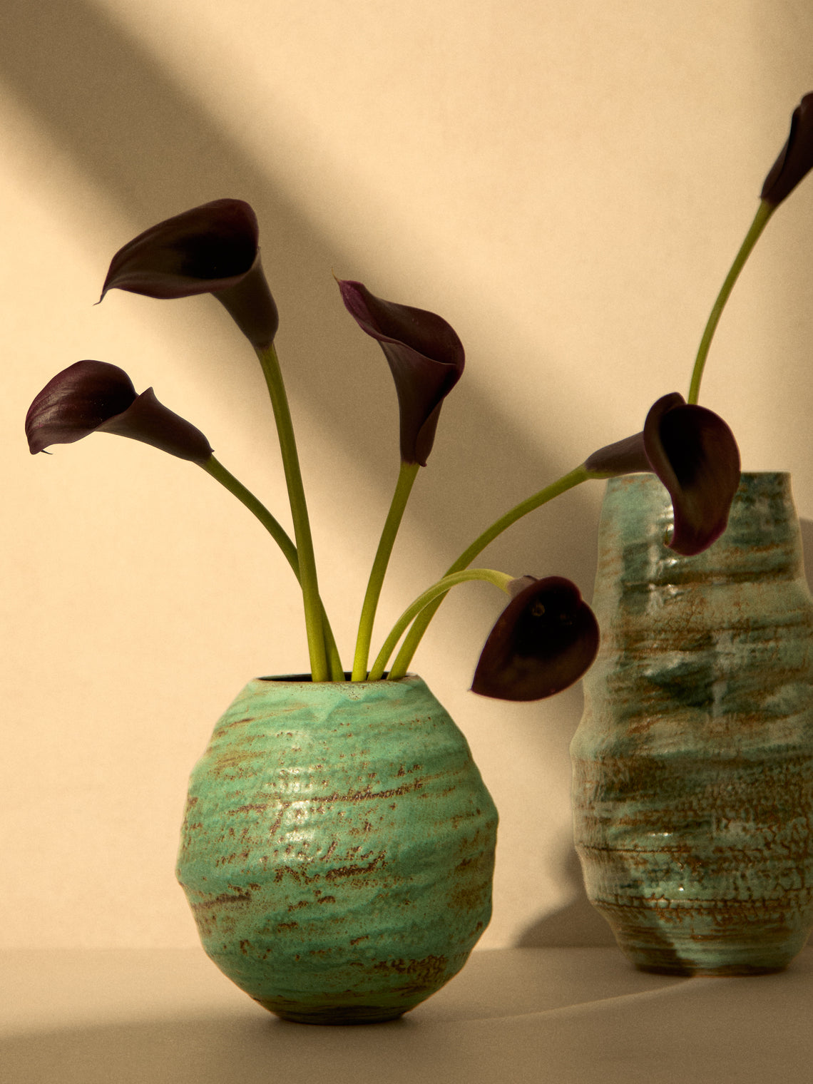 Peter Speliopoulos Projects - Hand-Thrown Stoneware Vase (7.5in/19cm) - Blue - ABASK