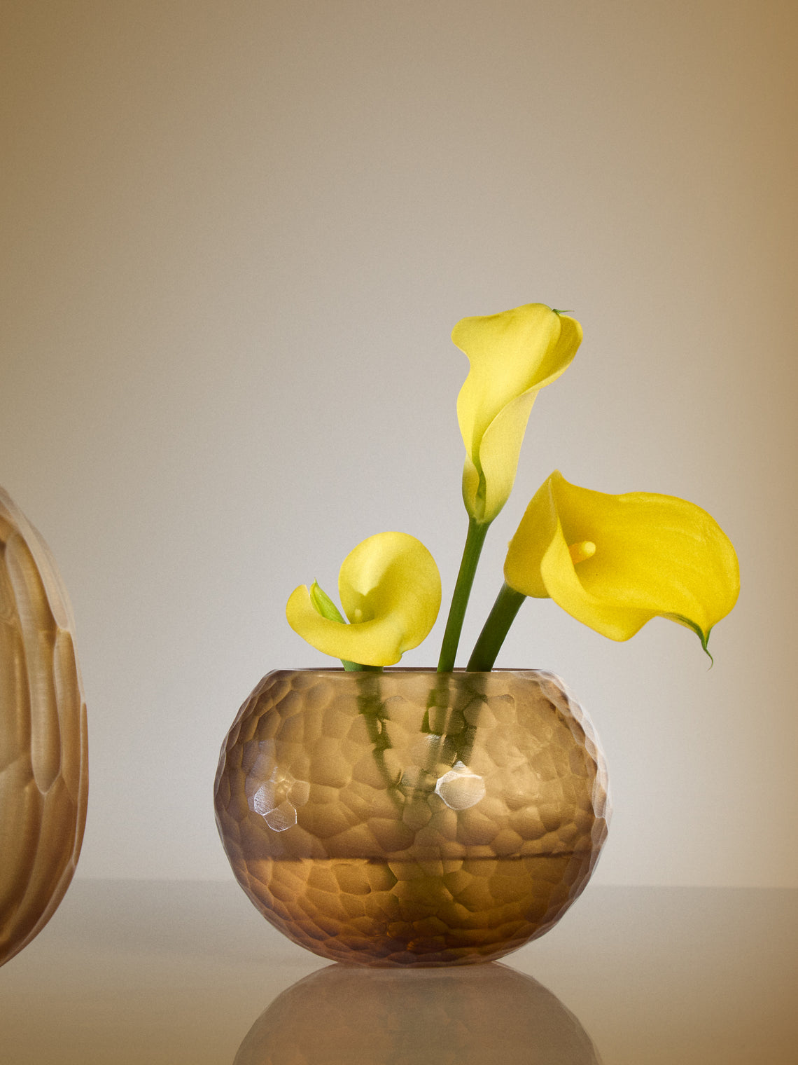 Micheluzzi Glass - Bocia Miele Diamante Hand-Blown Murano Glass Vase (6in/15cm) - Yellow - ABASK