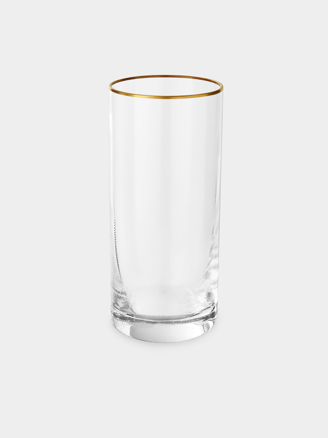 NasonMoretti - Hand-Blown Murano Glass Champagne Flutes (Set of 2) - Gold - ABASK - 