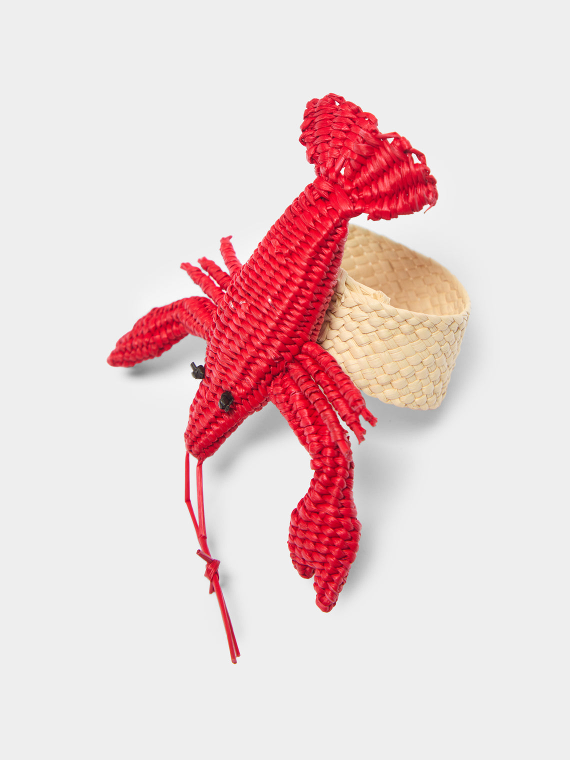 Coro Cora - Lobster Handwoven Iraca Palm Napkin Rings (Set of 4) -  - ABASK