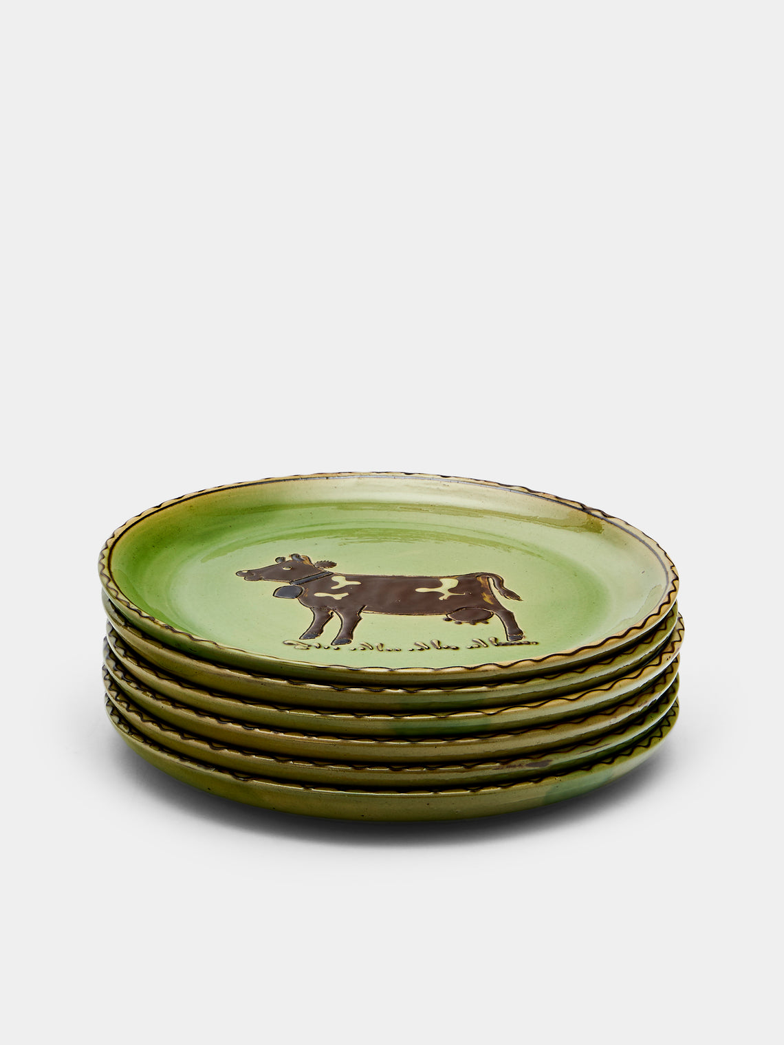 Animals Hand-Painted Ceramic Side Plates (Set of 6)