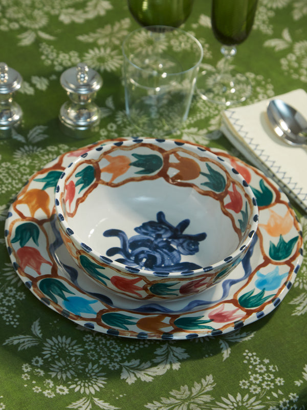 Zsuzsanna Nyul - Hand-Painted Ceramic Soup Bowl (Set of 4) - Multiple - ABASK