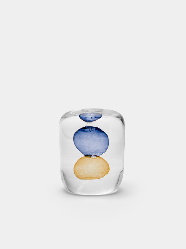 Gather - Hand-Blown Glass Paperweight - Blue - ABASK - 