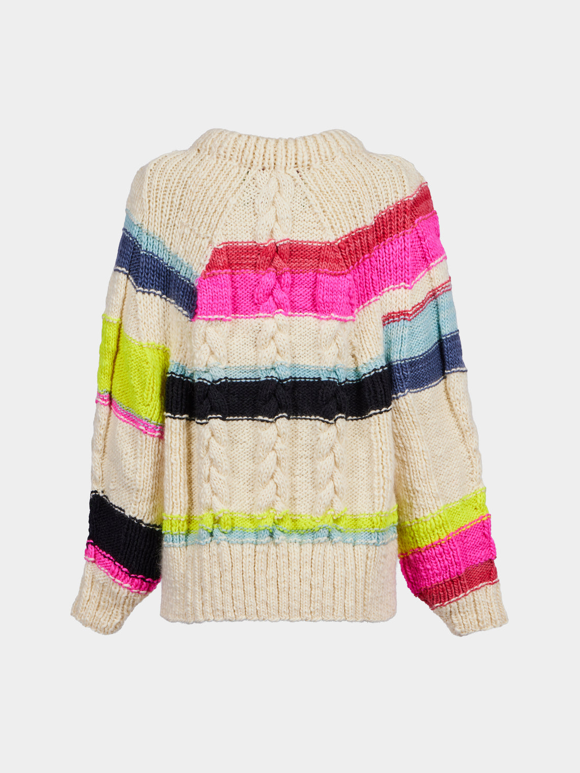 La Fetiche - Violet Hand-Knitted Wool Sweater | Size: S - Multiple - ABASK