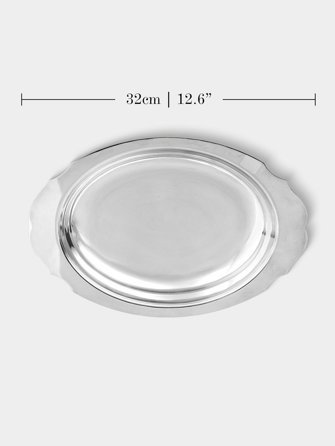 Antique and Vintage - Mid-Century Silver-Plated Oval Platter - Silver - ABASK