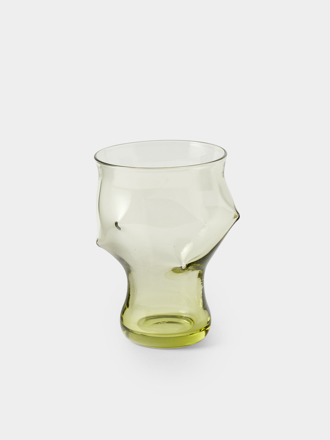Nijima Glassworks - Hand-Blown Volcanic Glass Tumblers (Set of 2) - Green - ABASK