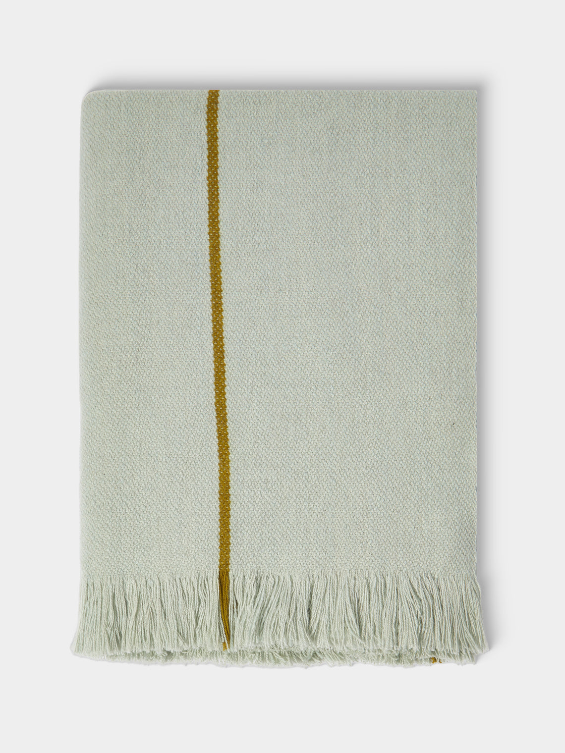 Otherways - 3 Lines Handwoven Yak Blanket (79in/2m) - Green - ABASK