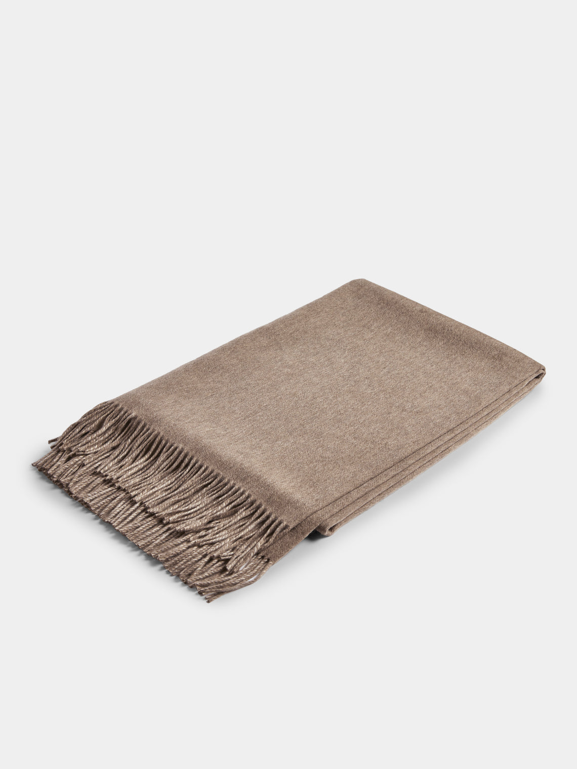 Johnstons of Elgin - Otter Cashmere Reversible Throw (75in/1.9m) - Camel - ABASK