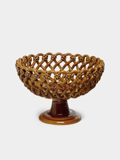 Maison Pichon Uzès - Hand-Glazed Ceramic Braided Raised Bowl -  - ABASK - 