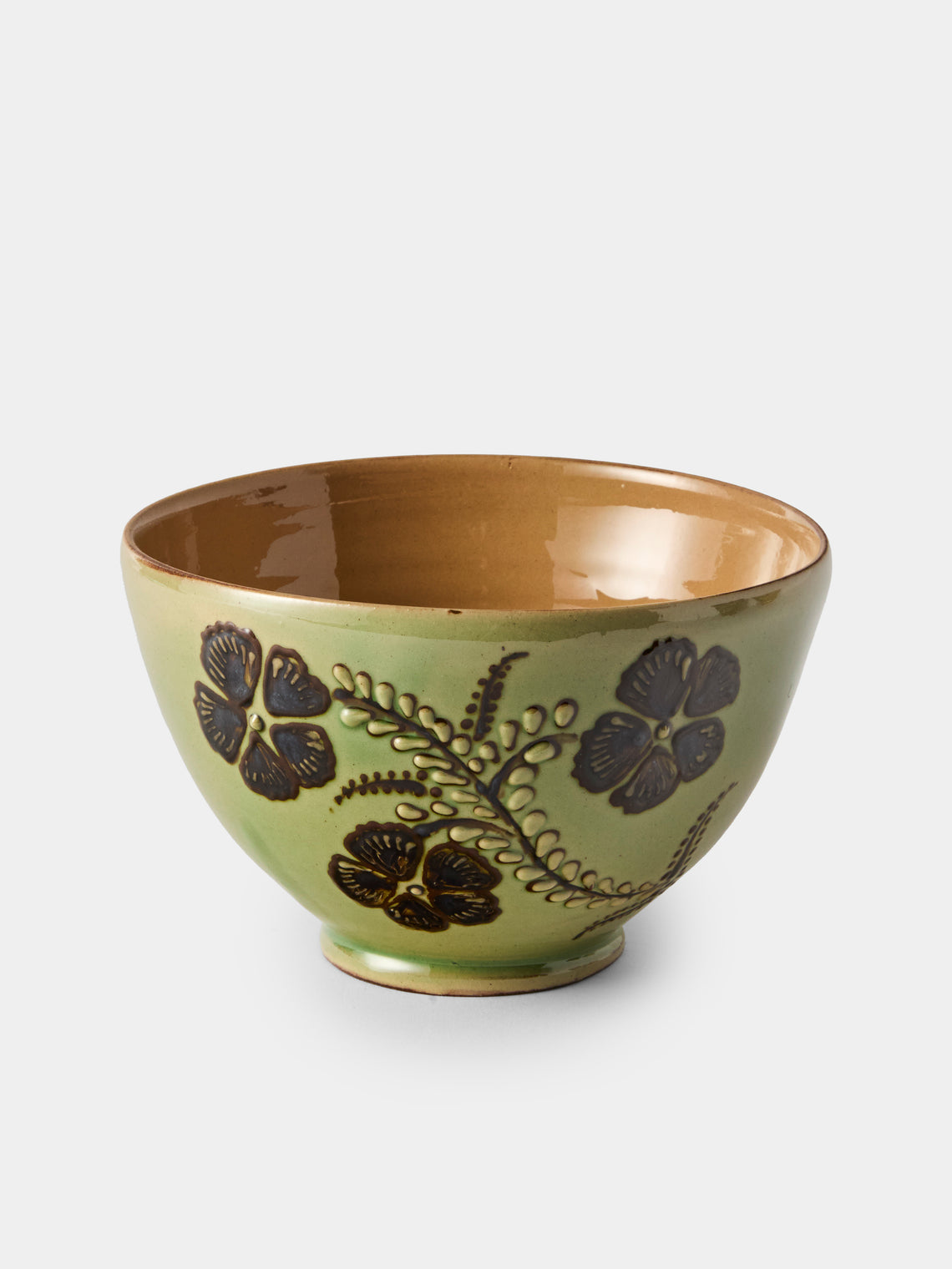 Poterie d’Évires - Flowers Hand-Painted Ceramic Grand Bowls (Set of 4) - Multiple - ABASK