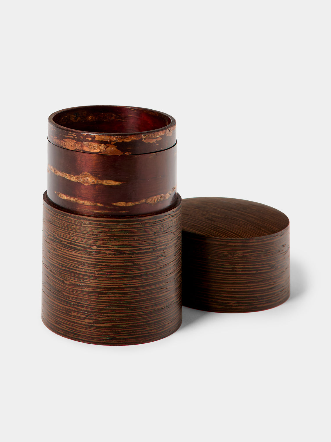 Denshiro - Signature Beeswax-Finish Cherry Bark Tea Canister - Brown - ABASK