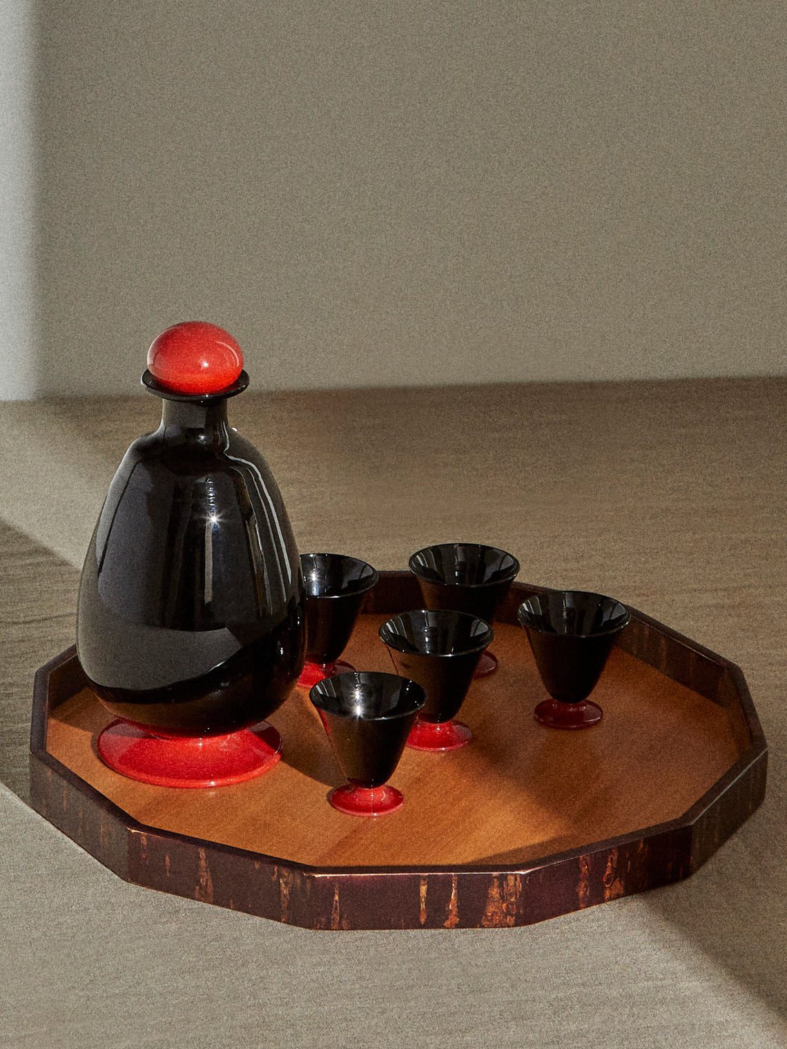 Denshiro - Cherry Bark 12-Sided Tray (10.5in/26.5cm) - Brown - ABASK