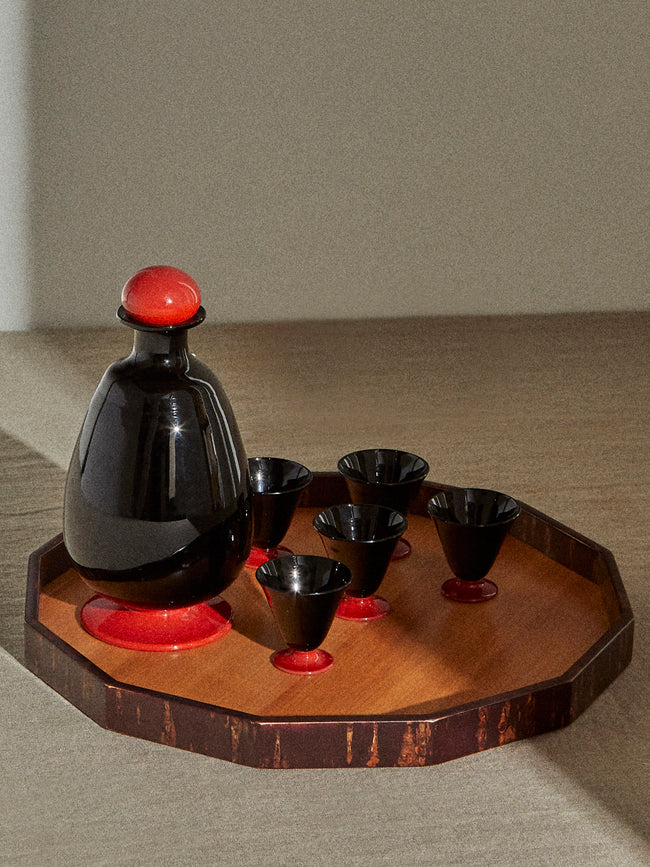Denshiro - Cherry Bark 12-Sided Tray (10.5in/26.5cm) - Brown - ABASK