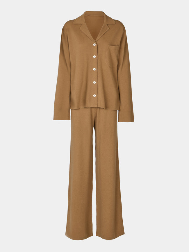Arch4 - Dorchester Baby Goat Cashmere Pajama Set - Beige - ABASK - 