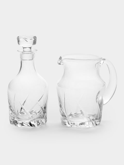 Antique and Vintage - 1980s Daum Crystal Jug and Decanter (Set of 2) - Clear - ABASK - 
