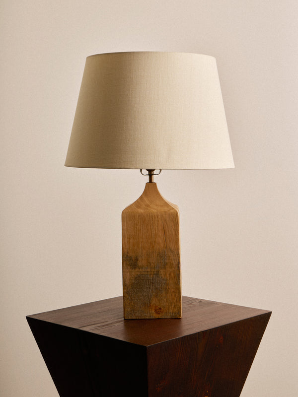 Jamie Gaunt Designs - No. 8 Block Natural Oak Table Lamp - Natural - ABASK