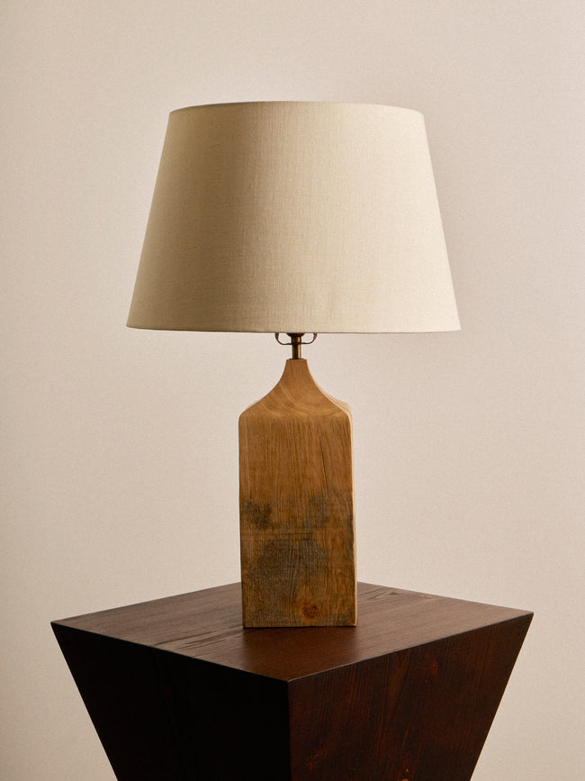 Jamie Gaunt Designs - No. 8 Block Natural Oak Table Lamp - Natural - ABASK