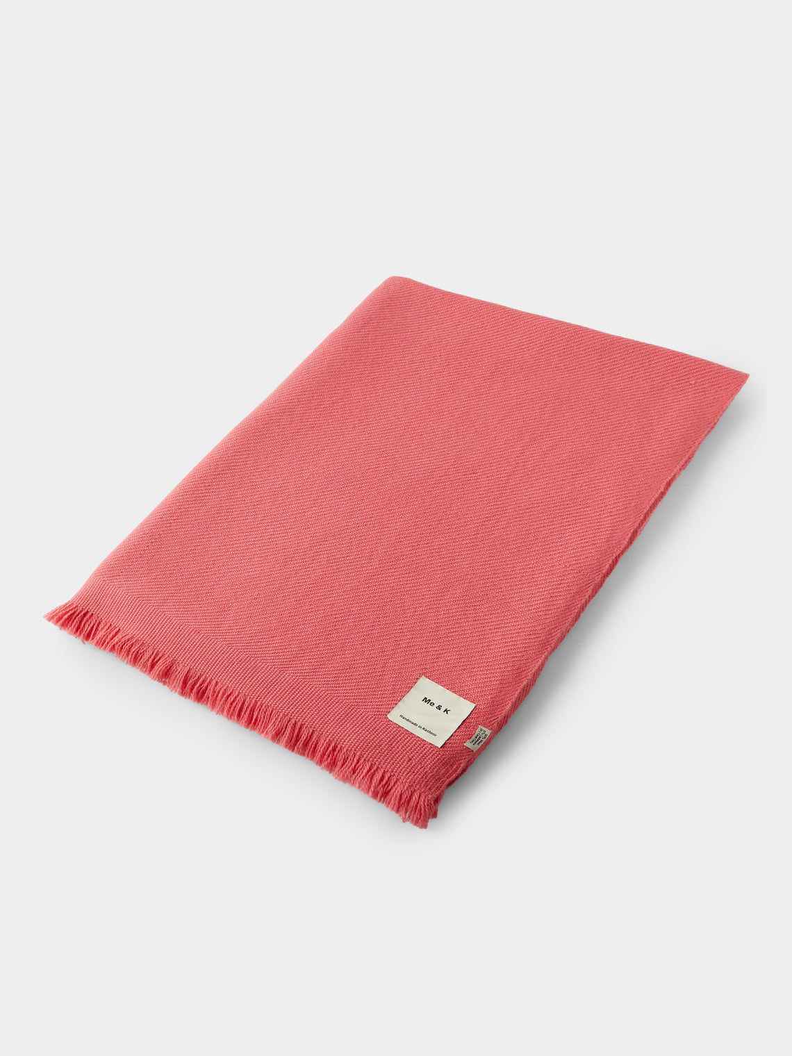 Me & K - Merino Wool and Cashmere King-Size Blanket (106in/2.7m) - Pink - ABASK