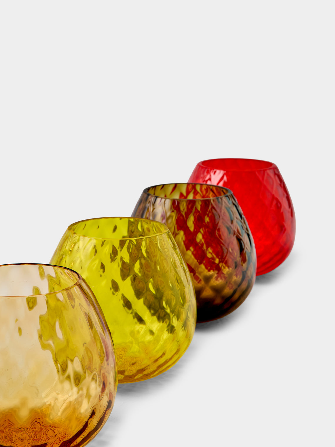 NasonMoretti - Macrame Tealight Holders (Set of 4) - Yellow - ABASK