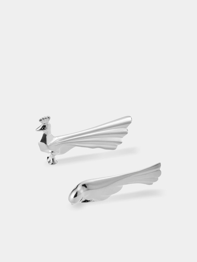 Christofle - Gallia Silver-Plated Peacock and Dove Knife Rests (Set of 2) - Silver - ABASK - 