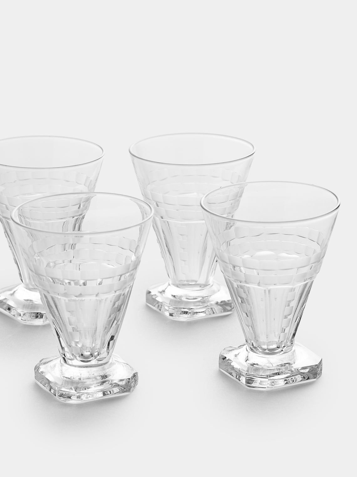 Antique and Vintage - 1920s Saint Louis Crystal Liqueur Glasses (Set of 6) - Clear - ABASK