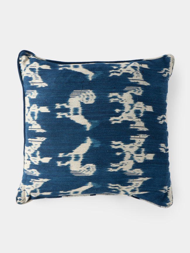 R Collective - Handwoven Ikat Cotton Cushion (19.5in/50cm) - Multiple - ABASK - 