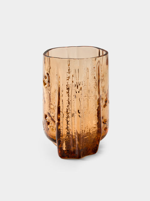 Hana Hillerova - Remix Hand-Blown Glass Vessel (10.5in/26.5cm) - Orange - ABASK - 