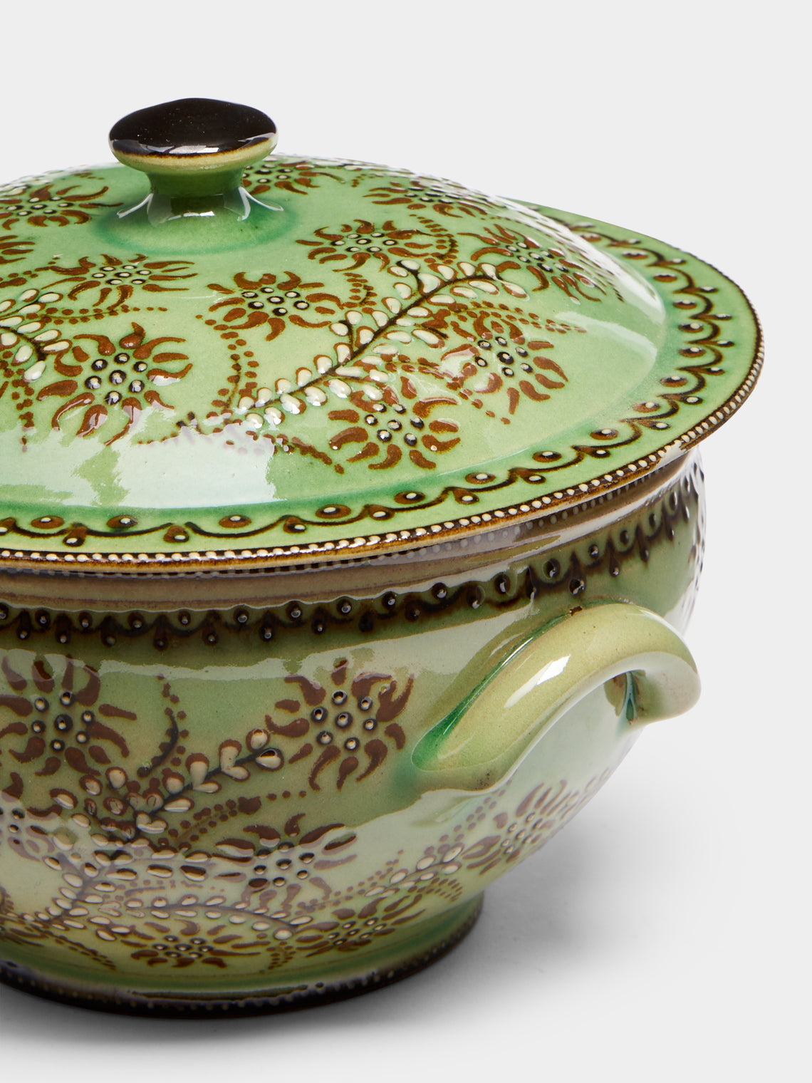 Poterie d’Évires - Flowers Hand-Painted Ceramic Lidded Tureen -  - ABASK